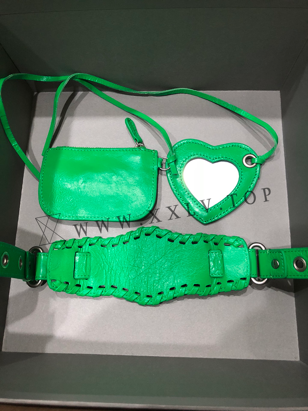 Women’s Le Cagole Large Shoulder Bag in green - Image 7