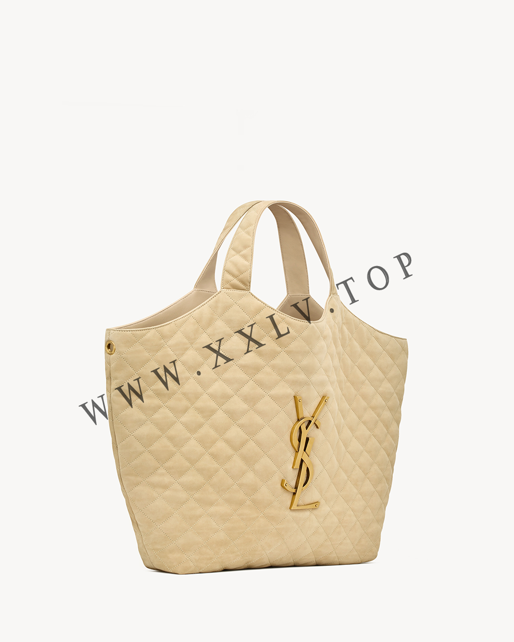 ICARE maxi shopping bag in quilted nubuck suede - Image 3