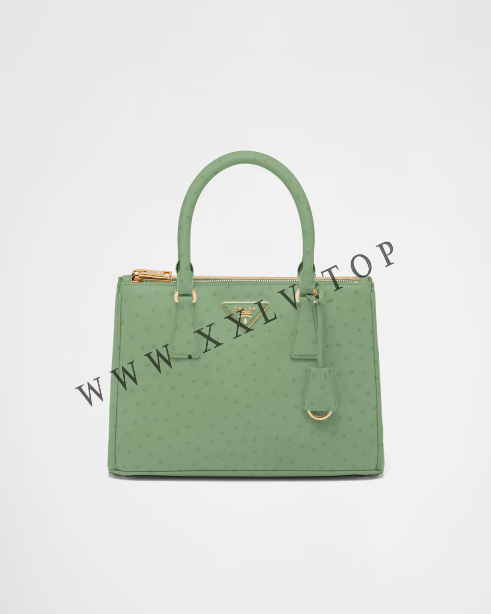 Medium Prada Galleria ostrich leather bag - Image 5