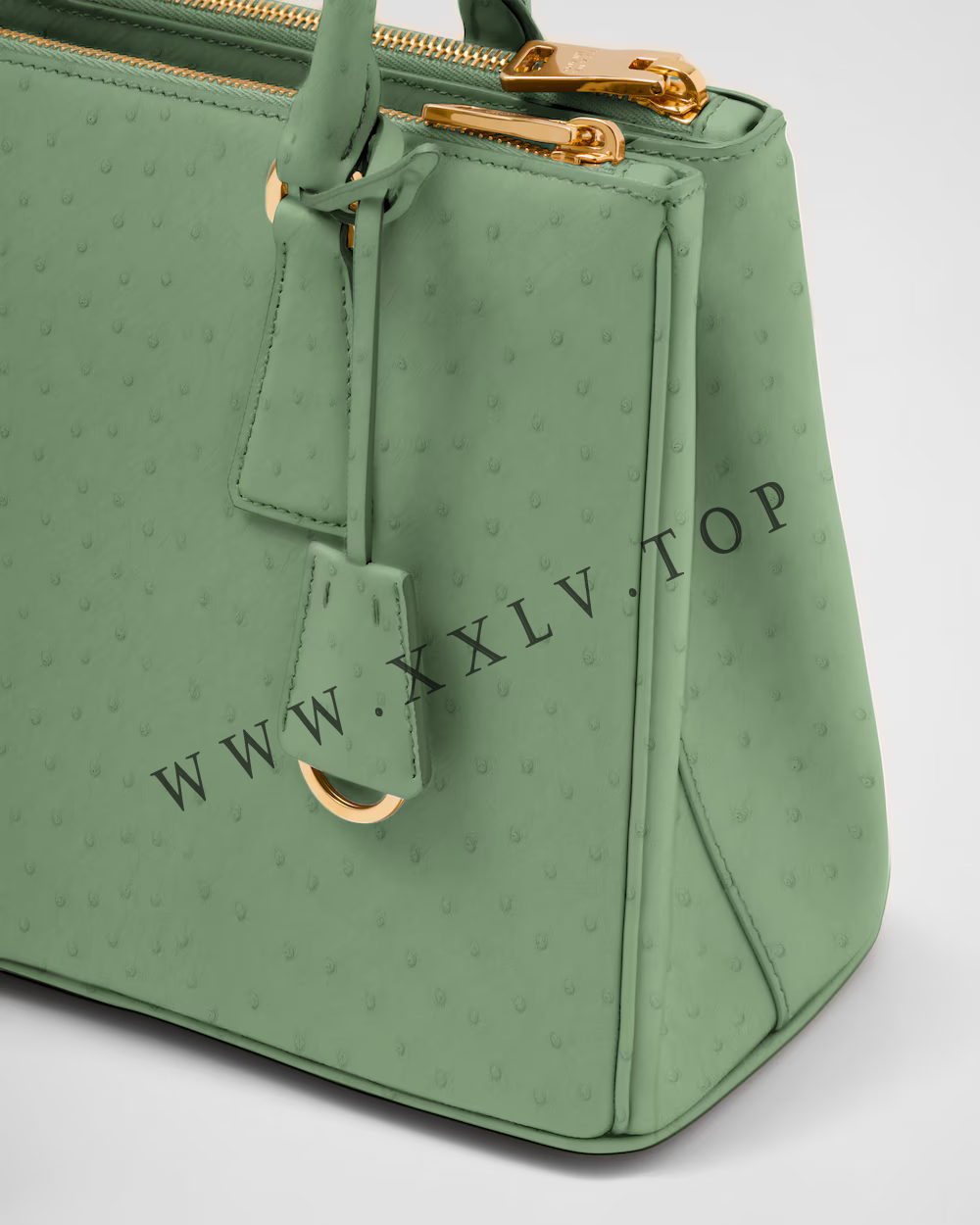 Medium Prada Galleria ostrich leather bag - Image 4