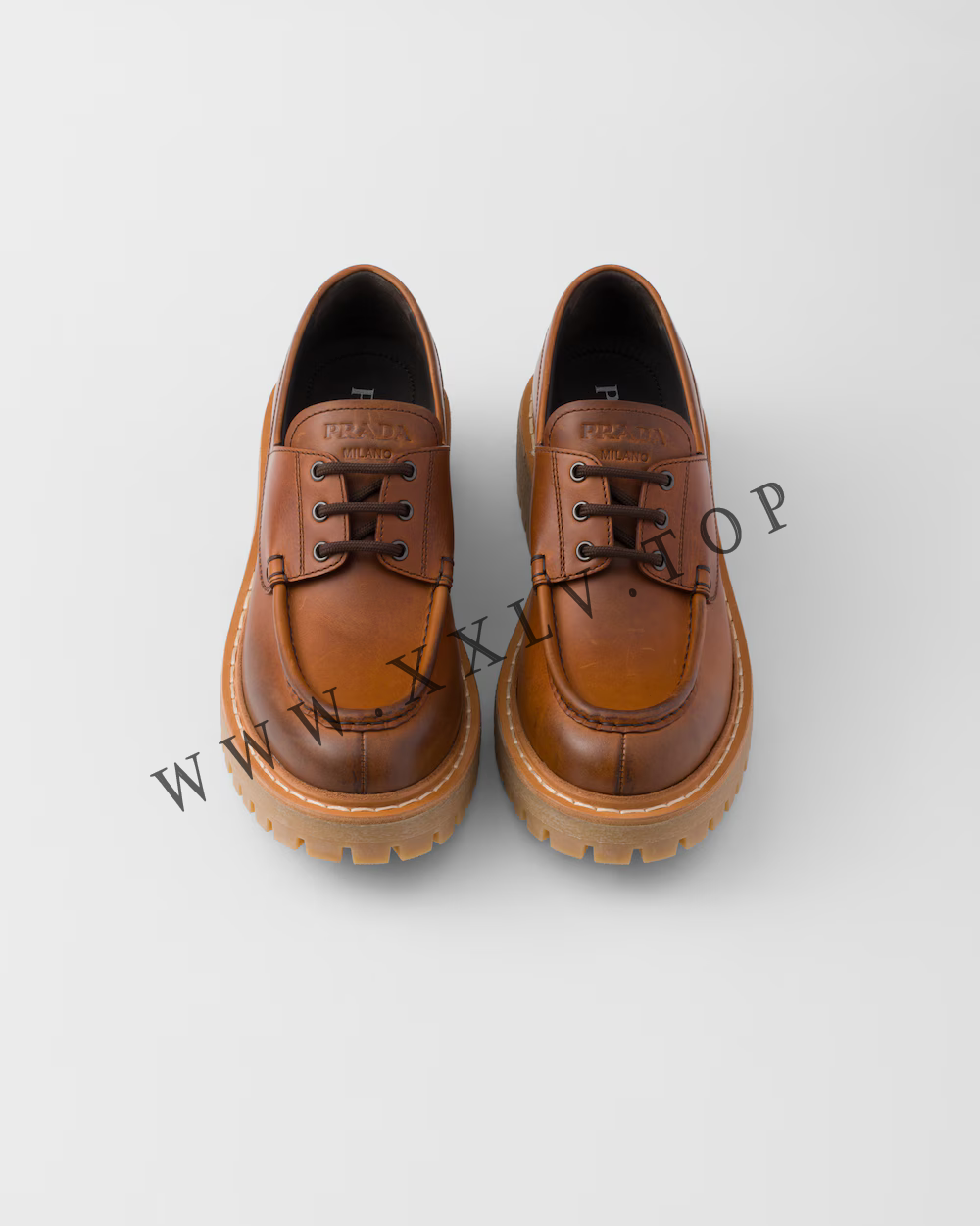 Laced leather loafers - Image 5