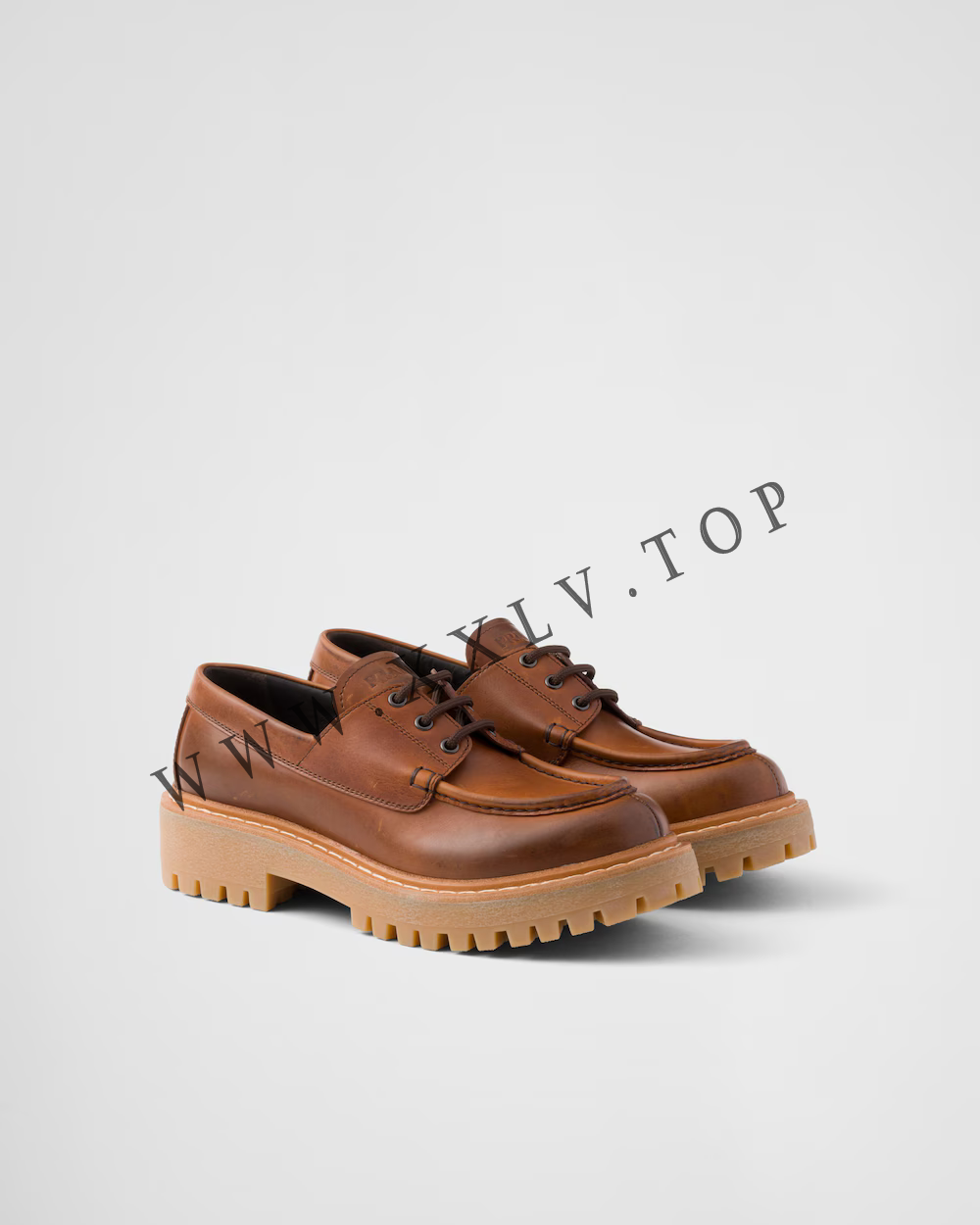 Laced leather loafers - Image 3