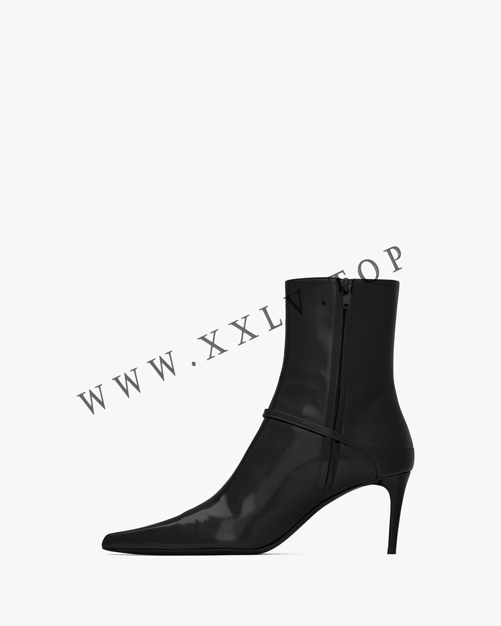 VENDOME booties in glazed leather - Image 3