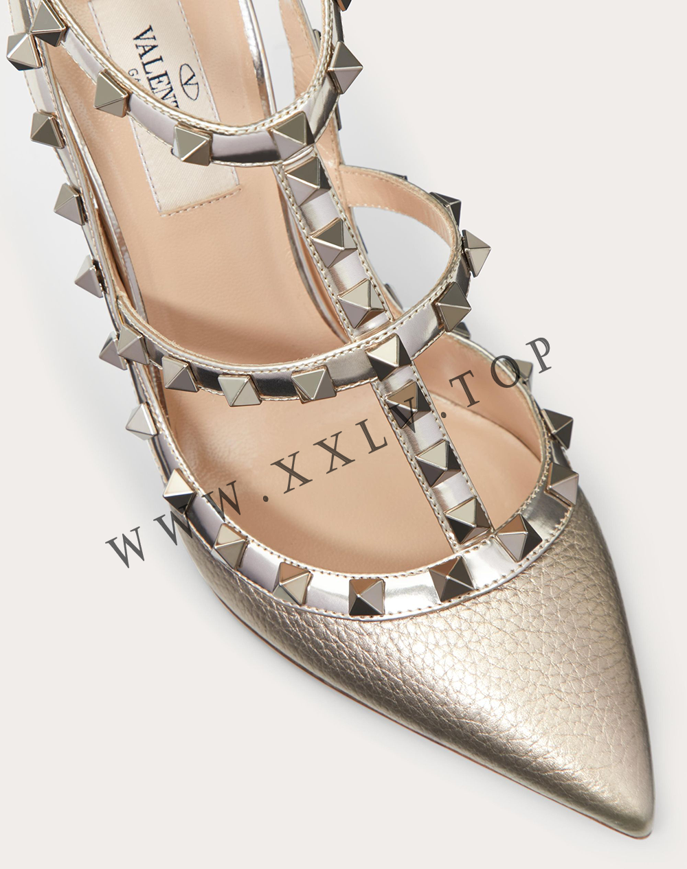 ROCKSTUD METALLIC ANKLE STRAP PUMP 100 MM - Image 3