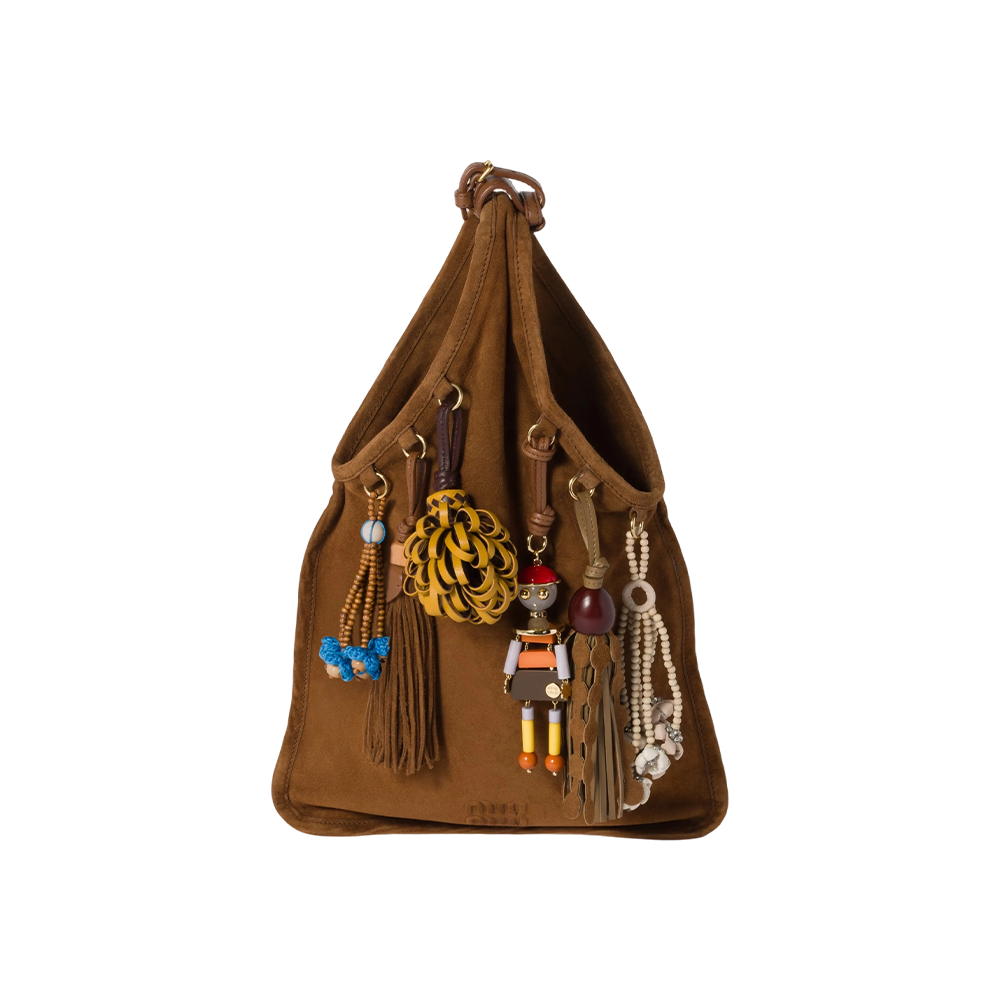 Suede bag with trick