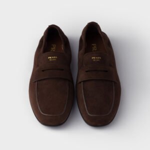 antiqued leather loafers